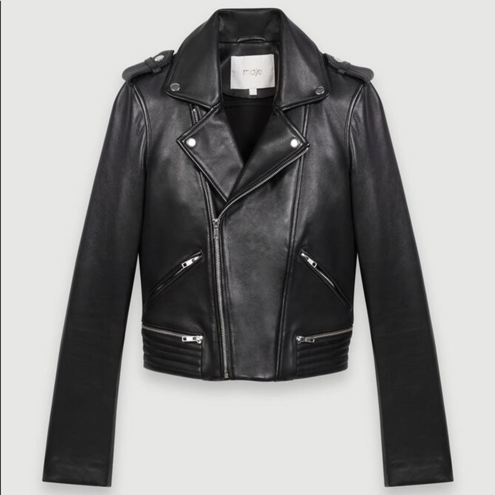 MAJE Leather Biker Jacket